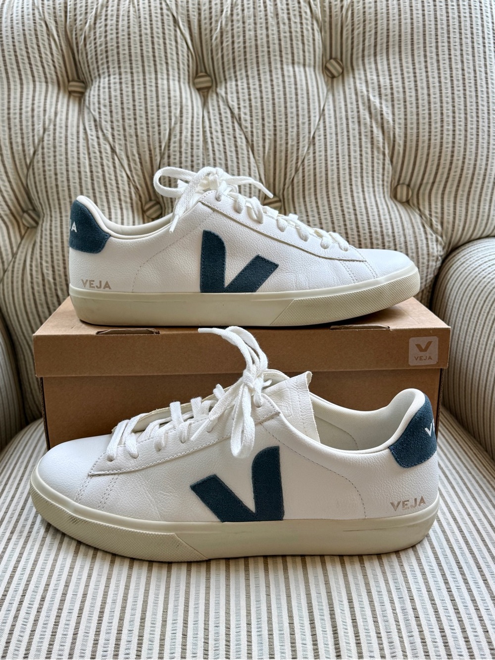 Veja Campo ChromeFree Leather sneakers in Extra-White California